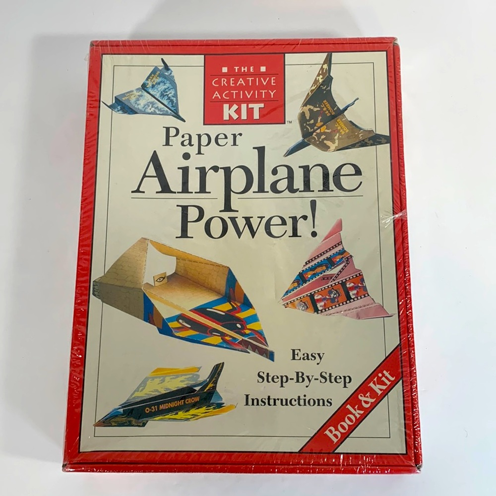 Paper Airplane Power Vintage Sealed Building Kit 48 Flying Airplanes Stickers